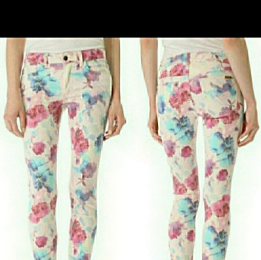 Joe's skinny ankle floral jeans size 26